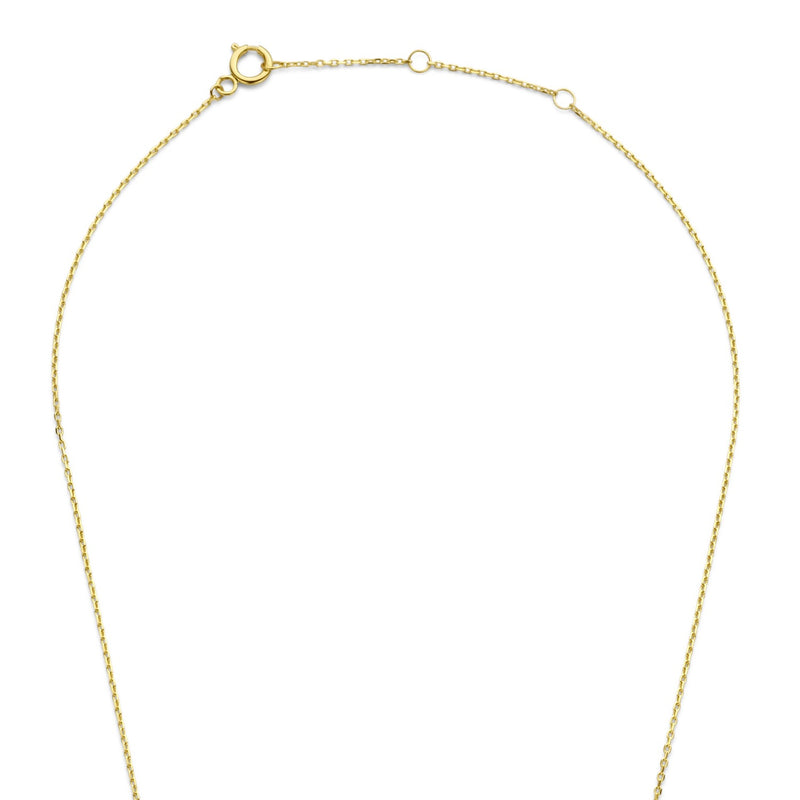 Isabel Bernard Cadeau d'Isabel 14 karat gold necklace and ear studs gift set with feather IB90186-zoom-
