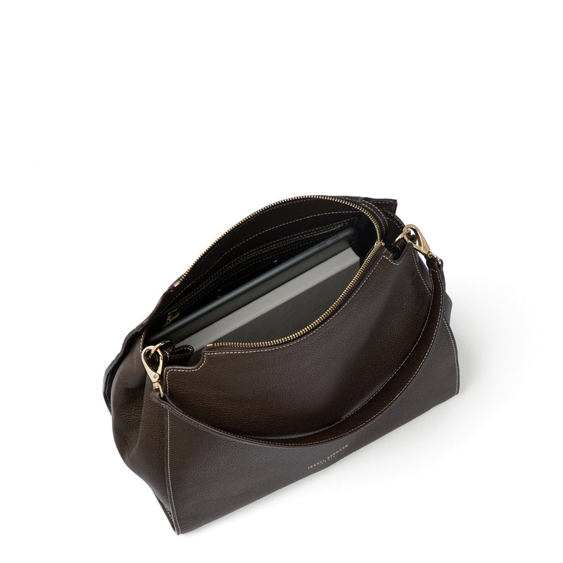 Isabel Bernard Honoré Emma Dark Brown Shoulder Bag IB21134-031-zoom-