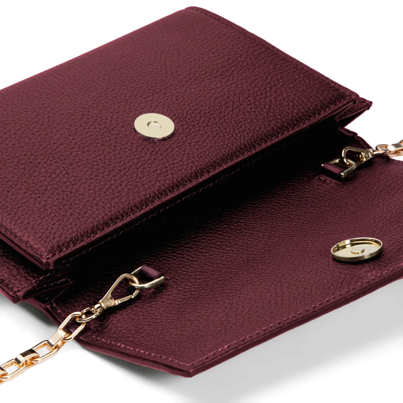 Isabel Bernard Honoré Lina Bordeaux Red Clutch With Detachable Shoulder Chain IB21135-052-zoom-