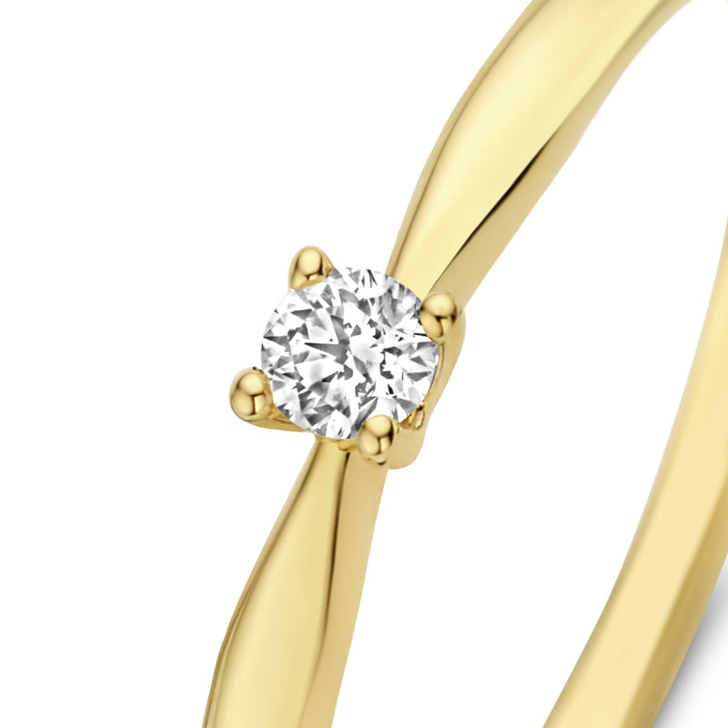 Isabel Bernard De la Paix Céline 14 Carat Gold Ring | diamond 0.05 ct | IBD330001-48-zoom-