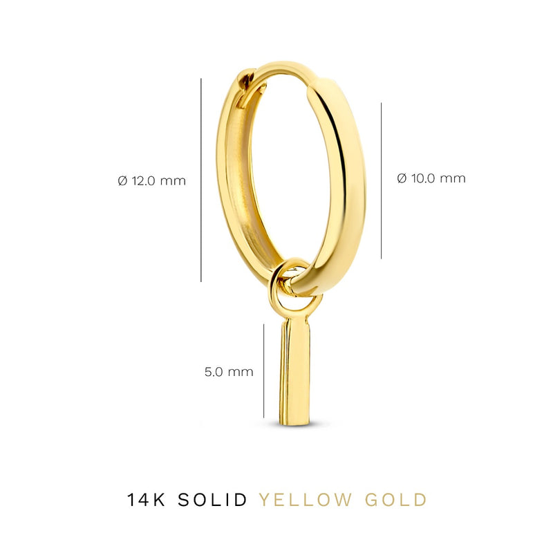 Isabel Bernard Monceau Josephine 14 Carat Golden Hoop Earrings IB360152-zoom-