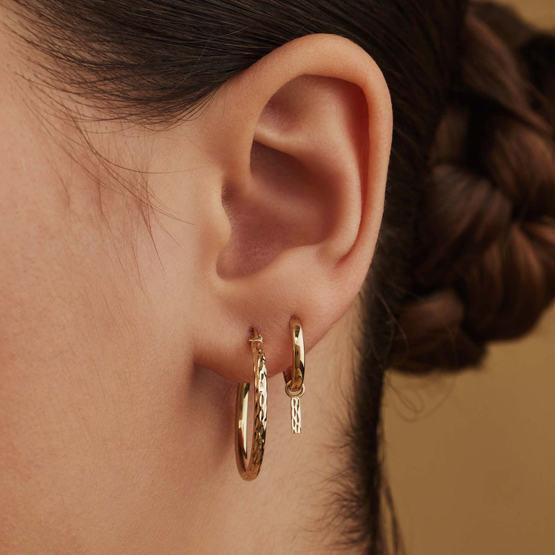 Isabel Bernard Rivoli Laura 14 Carat Golden Hoop Earrings IB360150-zoom-