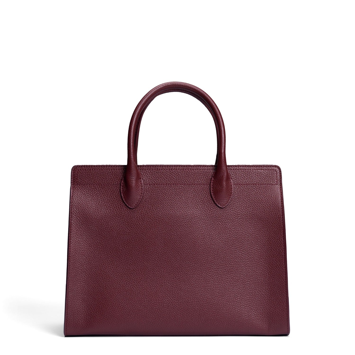 Isabel Bernard Honoré Nadine bordeaux red calfskin leather handbag with 13 inch laptop compartment IB25110-052-13