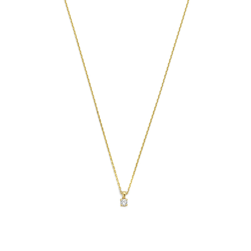 Isabel Bernard De la Paix Celesse 14 Carat Golden Necklace | diamond 0.07 ct | IBD350002-zoom-
