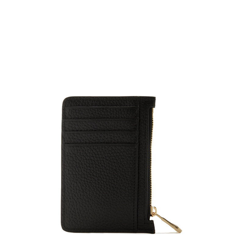 Isabel Bernard Honoré Aveline Black Leather Card Holder made of Calfskin IB27016-zoom-