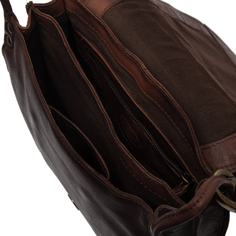 The Chesterfield Brand Wax Pull Up Sumatra Brown Shoulder Bag C48.124001-zoom-