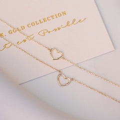 Isabel Bernard Cadeau d'Isabel 14 Carat Golden Necklace and Bracelet giftset IB90058