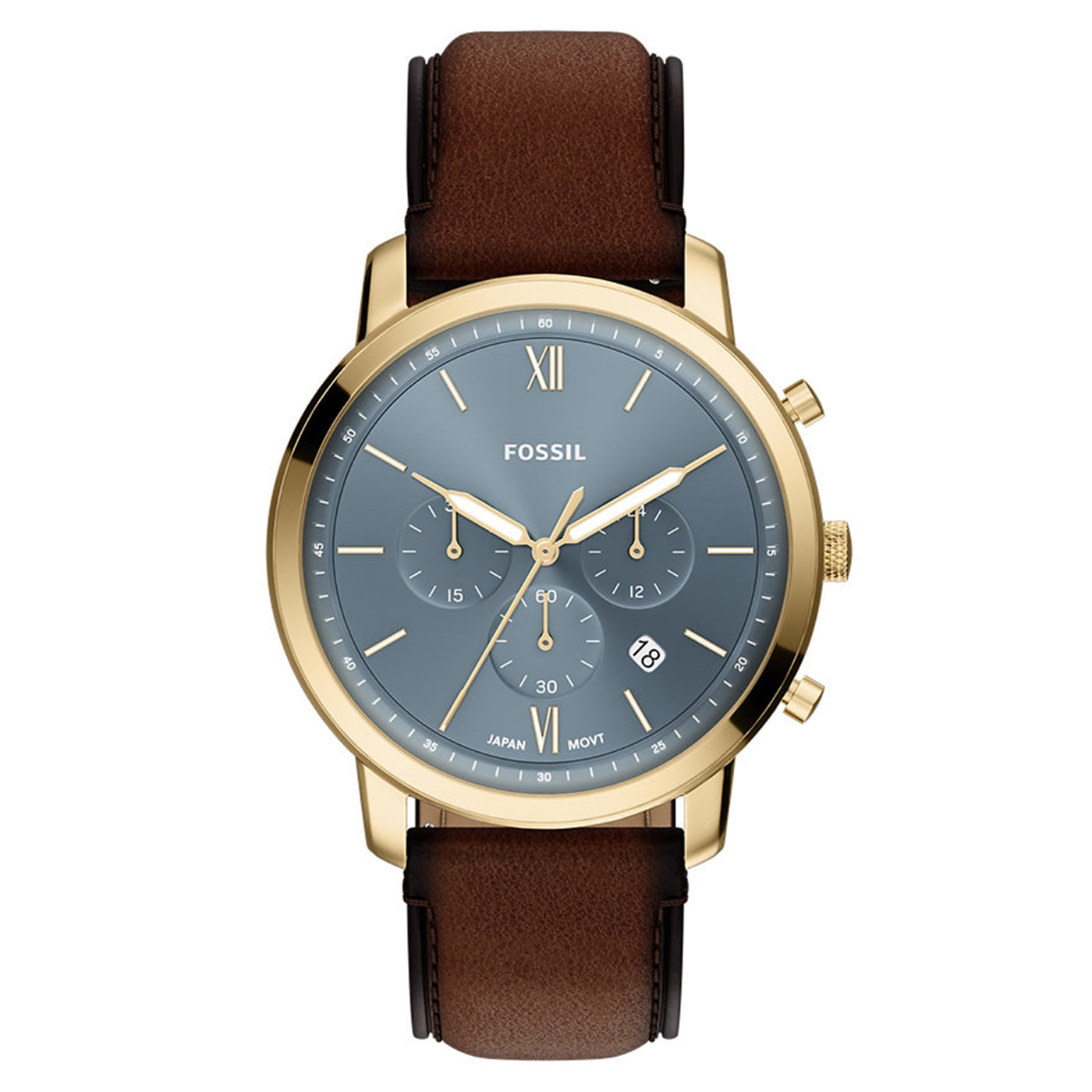 Fossil Neutra Round Blue Dial Watch FS6162