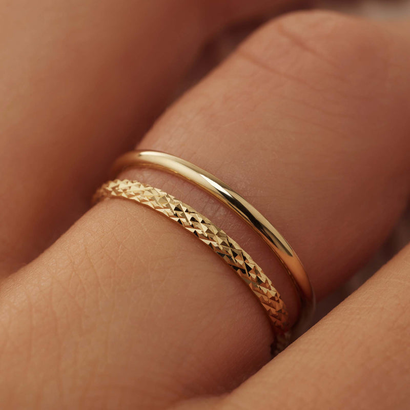 Isabel Bernard Le Marais Solene 14 Carat Golden stacking Ring IB330077-52 (size: 52)-zoom-