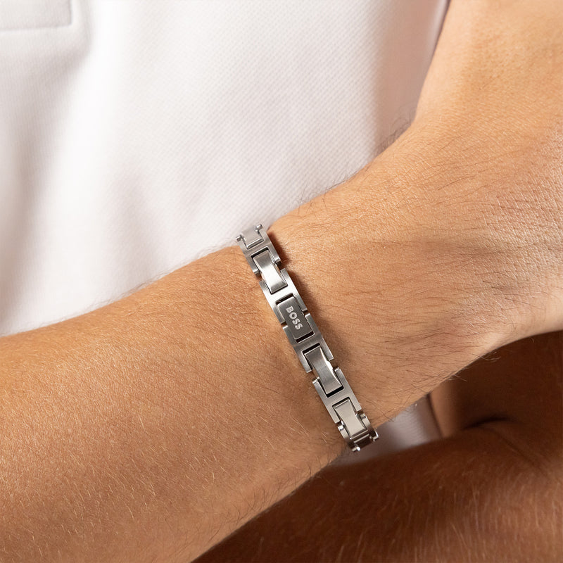 Hugo Boss Stainless Steel Silver Men's Chain bracelet HBJ1580792-zoom-