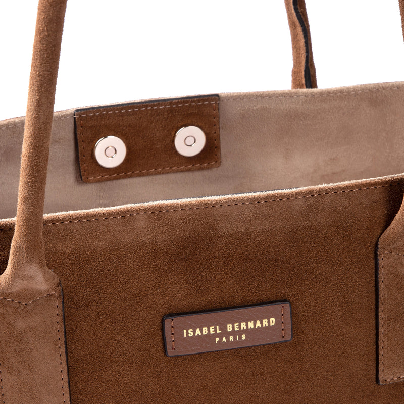 Isabel Bernard Honoré Elin Brown Suede shoulder bag IB25111-130-zoom-