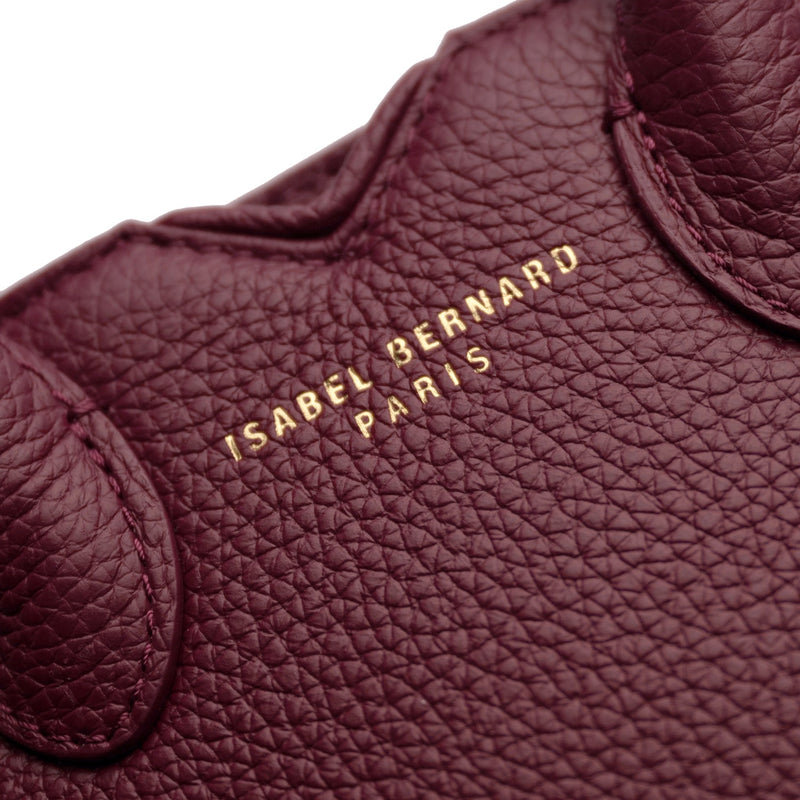 Isabel Bernard Honoré Cloe Mini Bordeaux Calfskin Leather Handbag IB21124-052-zoom-