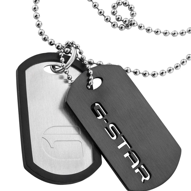 G-STAR D-Tag Silver-Tone Box Chain Necklace GSJ.102.02-zoom-