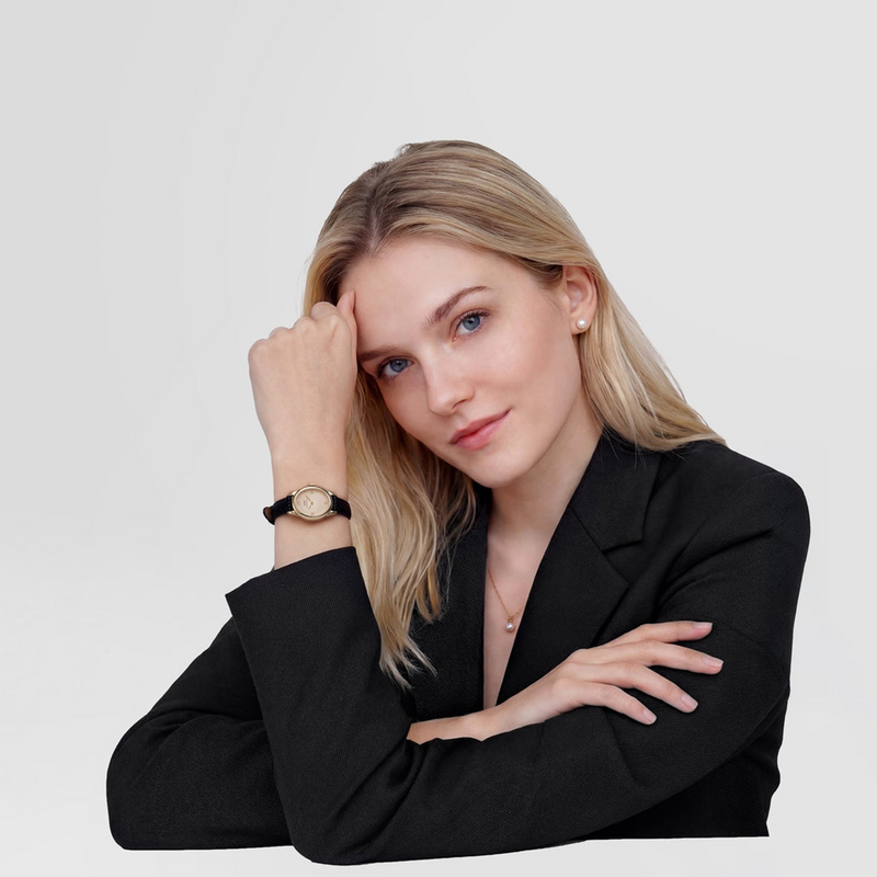 Daniel Wellington Ophelia Mini Black Lizard Unitone Gold-coloured Watch DW00100897-zoom-