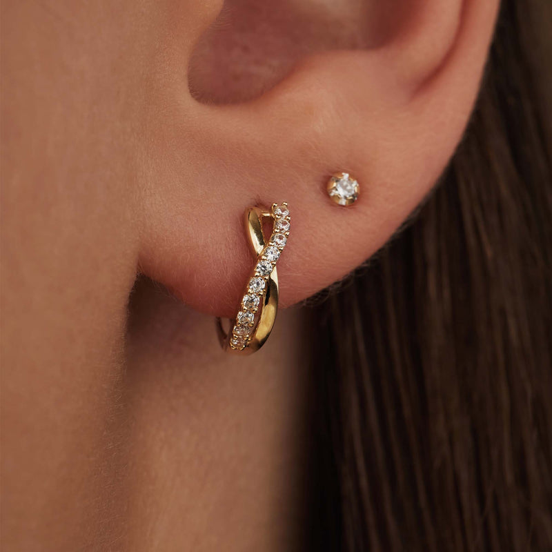 Isabel Bernard Rivoli Esmée 14 Carat Golden Hoop Earrings IB360138-zoom-