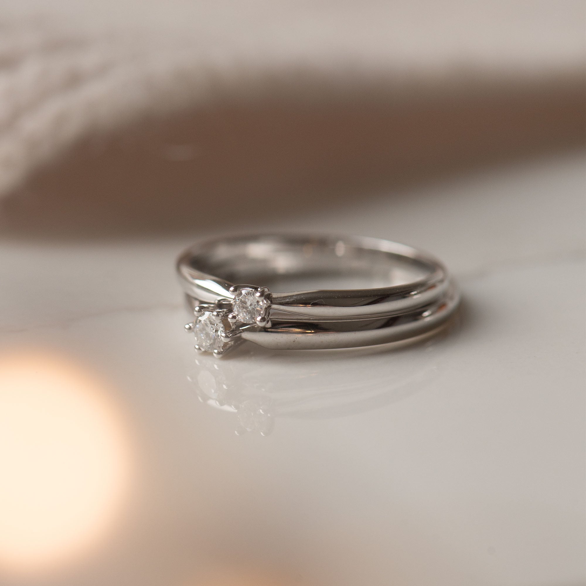 Isabel Bernard De la Paix Celesse 14 Carat Whitegold Ring | diamond 0.07 ct | IBD330005-54