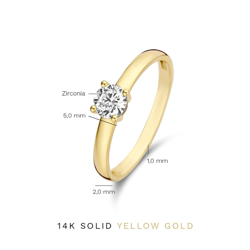 Isabel Bernard Le Marais Soleil 14 Carat Gold Ring IB330068-50 (size: 50)-zoom-