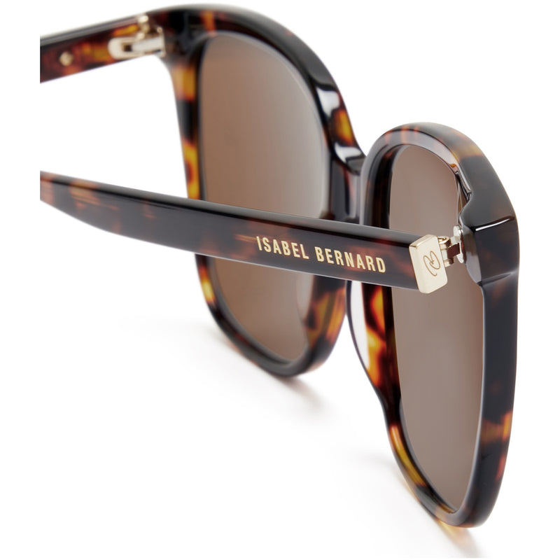 Isabel Bernard La Villette Raison Brown Tortoise Vierkante Sunglasses IB400007-14-14-zoom-