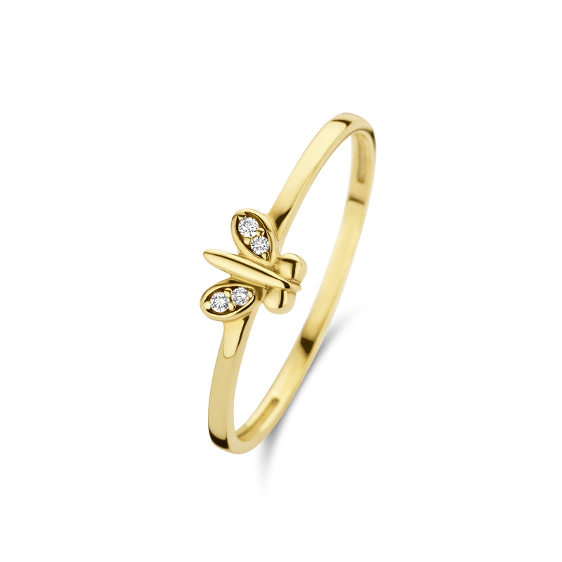 Beloro Jewels Della Spiga Farfalla 9 carat gold Ring BO330006-50-zoom-