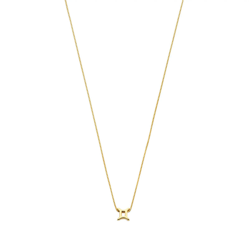Isabel Bernard Étoiles d’Or Gemini 14 Carat Gold Venetian Necklace With Horoscope IB340180-zoom-