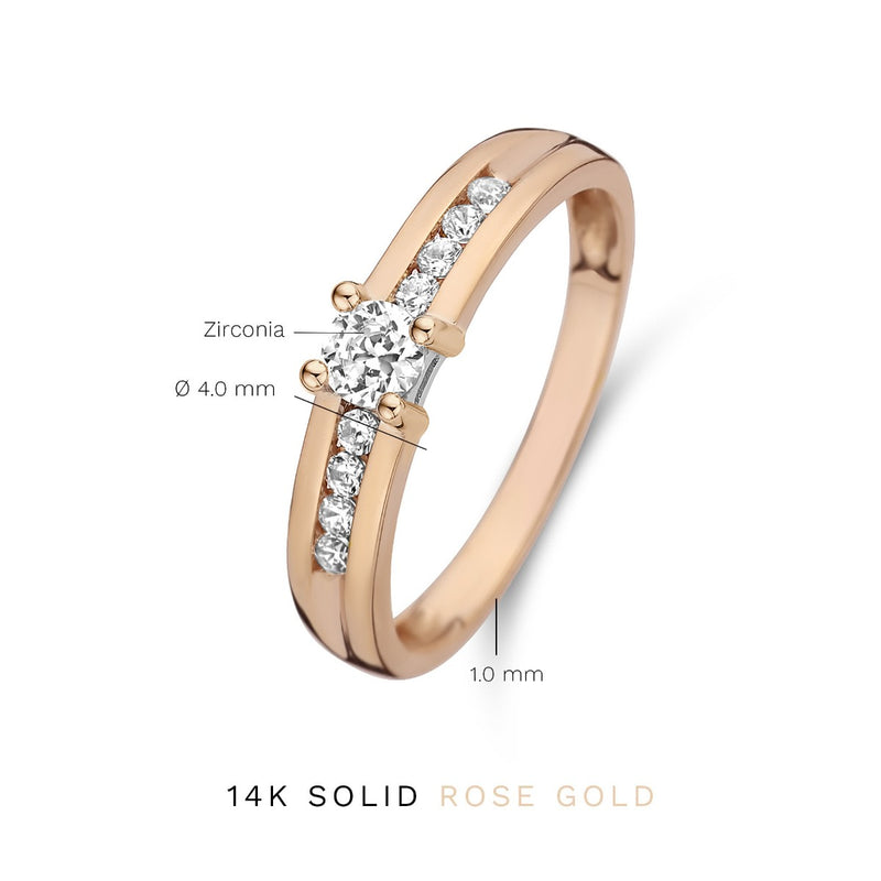 Isabel Bernard La Concorde Estee 14 Carat Rosegold Ring IB330075-50 (size: 50)-zoom-