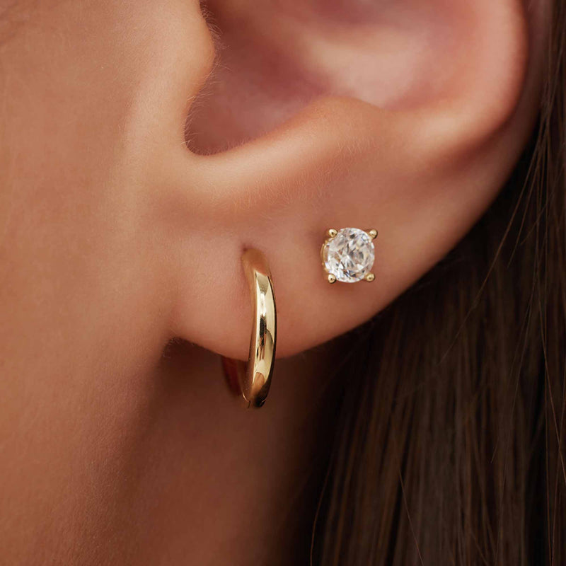 Isabel Bernard Cadeau d'Isabel 14 Carat Golden Earrings Set IB90151-zoom-