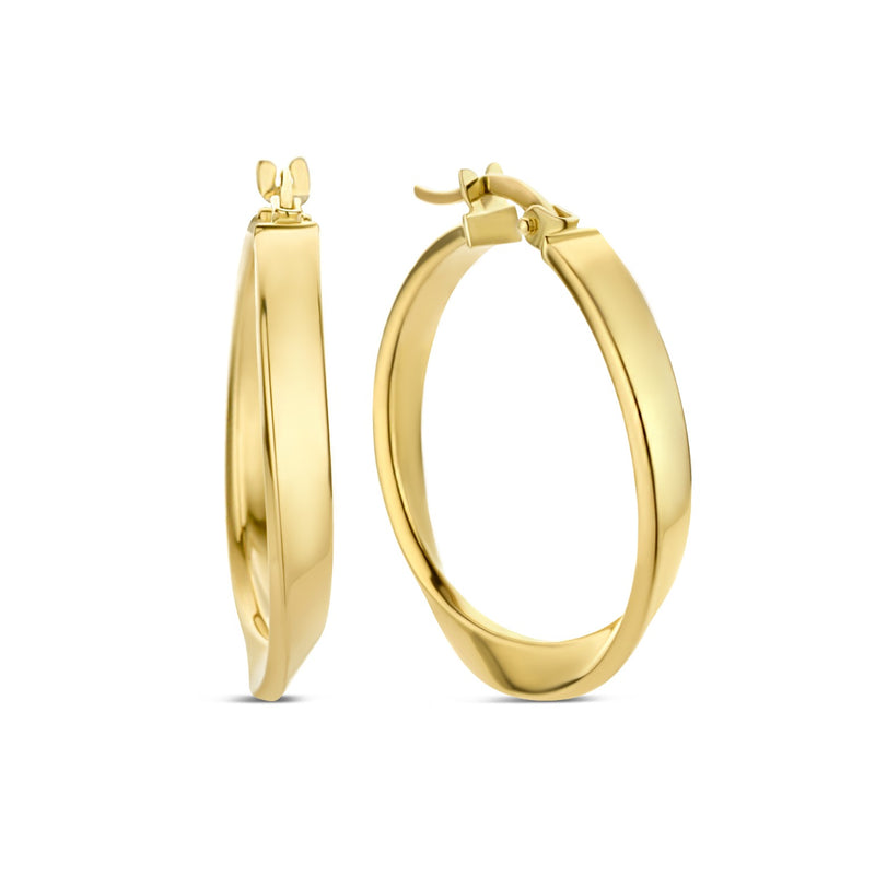 Isabel Bernard Rivoli Maryn 14 Carat Golden Hoop Earrings IB360187-zoom-