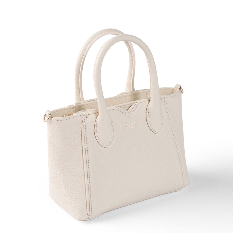 Isabel Bernard Honoré Cloe Mini Cream Calfskin Leather Handbag IB21124-070-zoom-