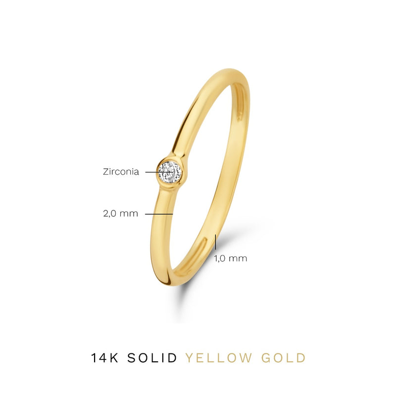 Isabel Bernard Rivoli Aélys 14 Carat Golden stacking Ring IB330076-52 (size: 52)-zoom-