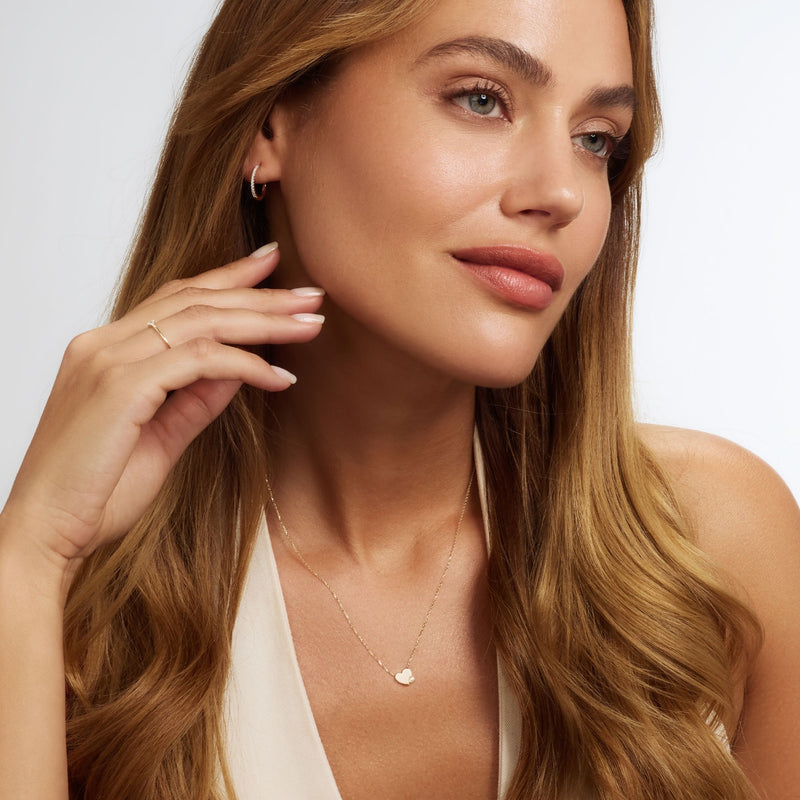 Isabel Bernard De la Paix Amore 14 Karat gold necklace with diamond 0.02 carat IBD350028-zoom-