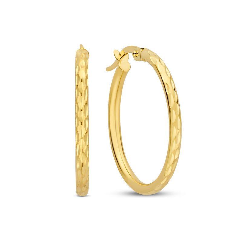 Isabel Bernard Rivoli Laura 14 Carat Golden Hoop Earrings IB360160-zoom-