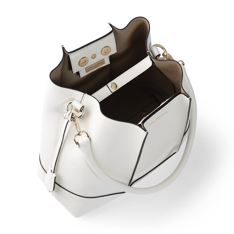 Isabel Bernard Femme Forte Macie Crème Calfskin Shoulder Bag IB25074-070-zoom-