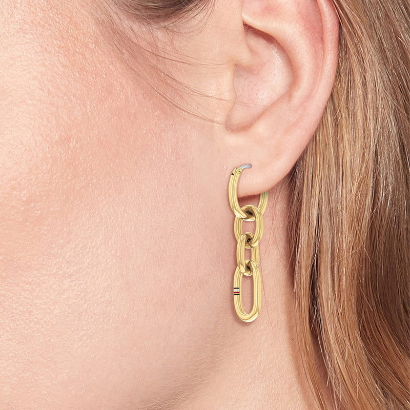 Tommy Hilfiger Jewels Gold Drop Earrings TJ2780786-zoom-