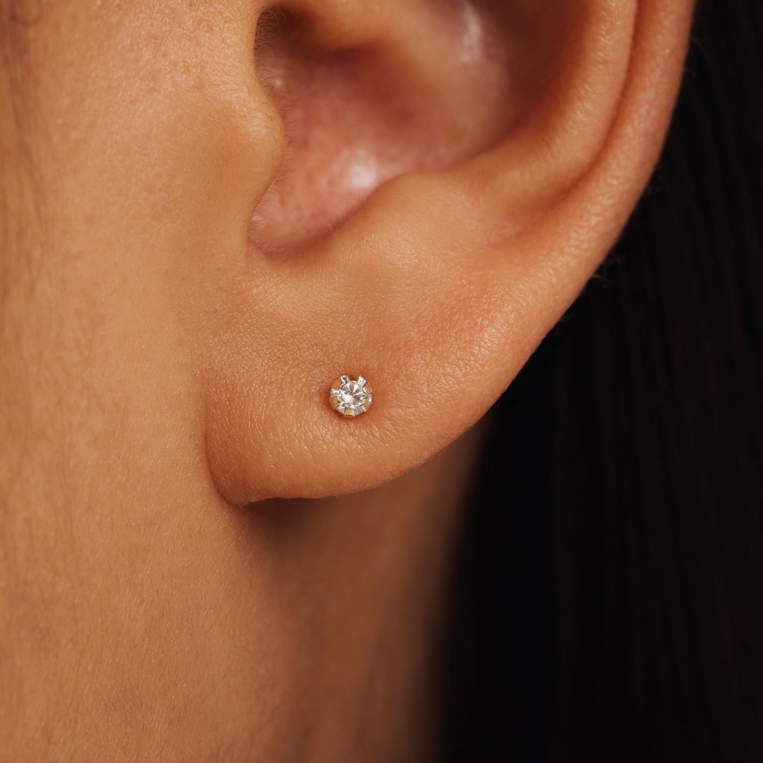 Isabel Bernard Le Marais De Buci 14 Carat Golden Ear Studs IB360234