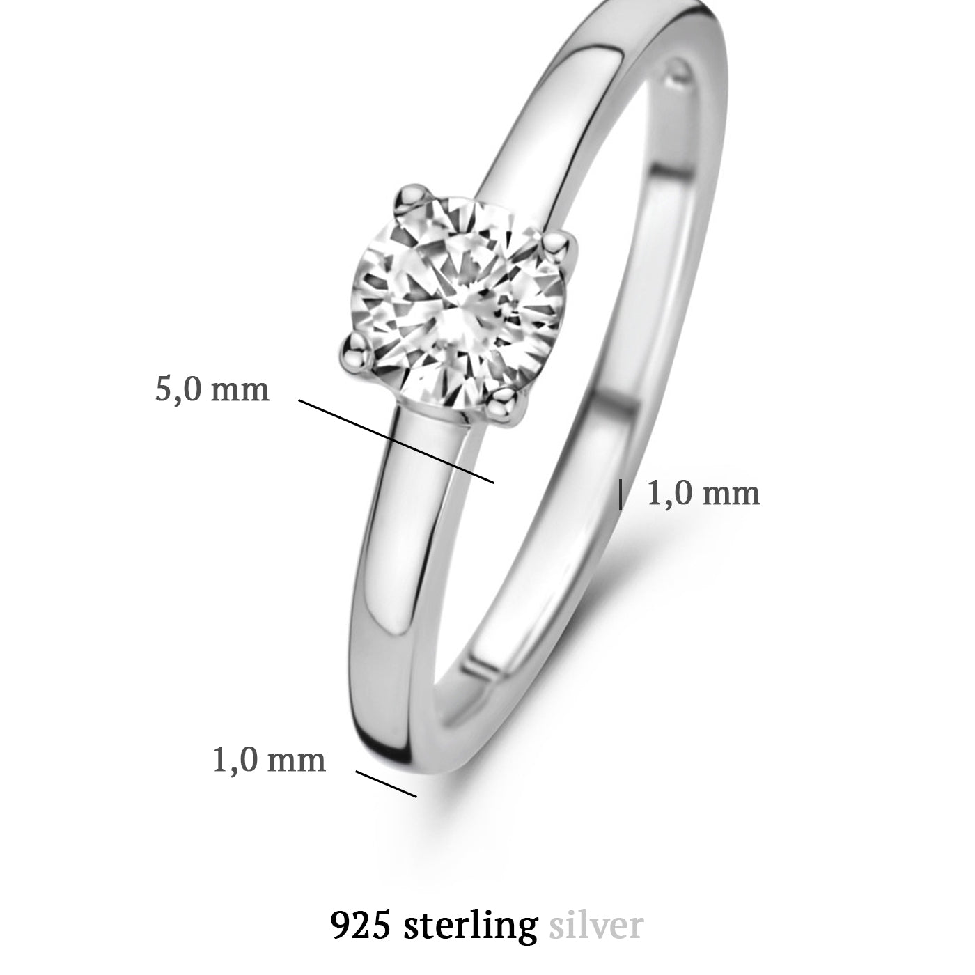 Parte Di Me Ponte Vecchio Sofia 925 sterling Silver Ring PDM1300008-50