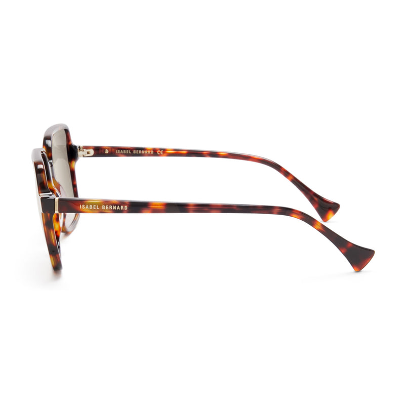 Isabel Bernard La Villette Rene Brown Tortoise Vierkante Sunglasses IB400000-14-14-zoom-