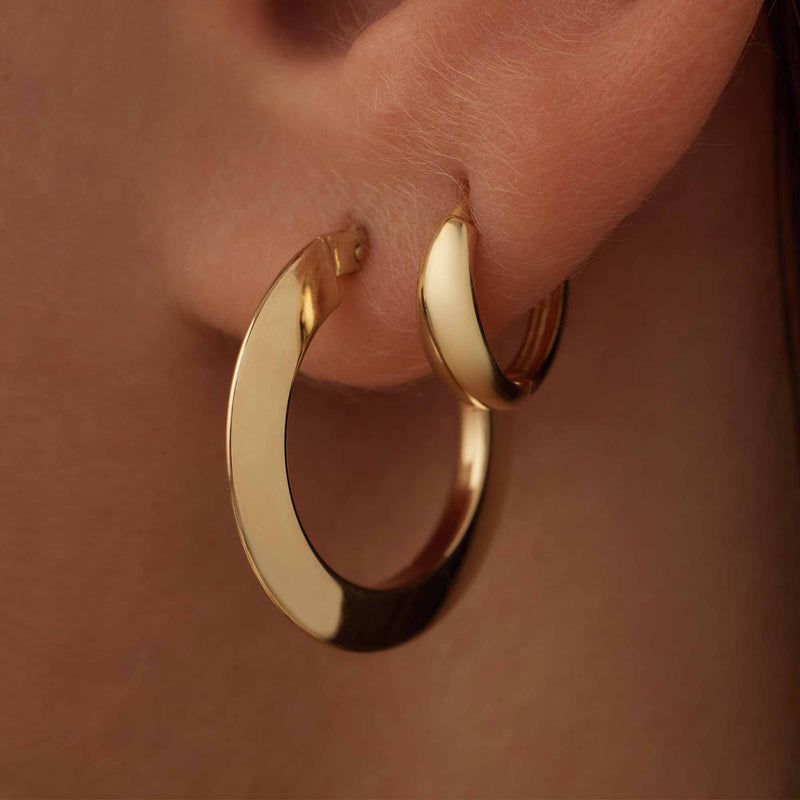 Isabel Bernard Rivoli Morgane 14 Carat Golden Hoop Earrings IB360247-zoom-