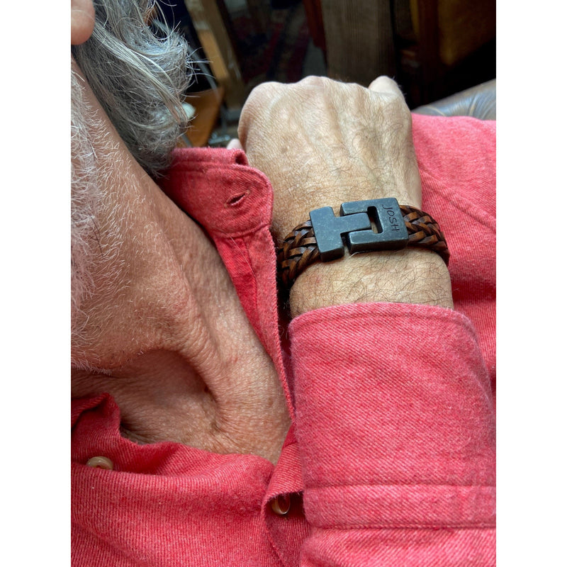 Josh Brown Leather Bracelet 24340-bra-VB/MELBRWN/L-1-zoom-