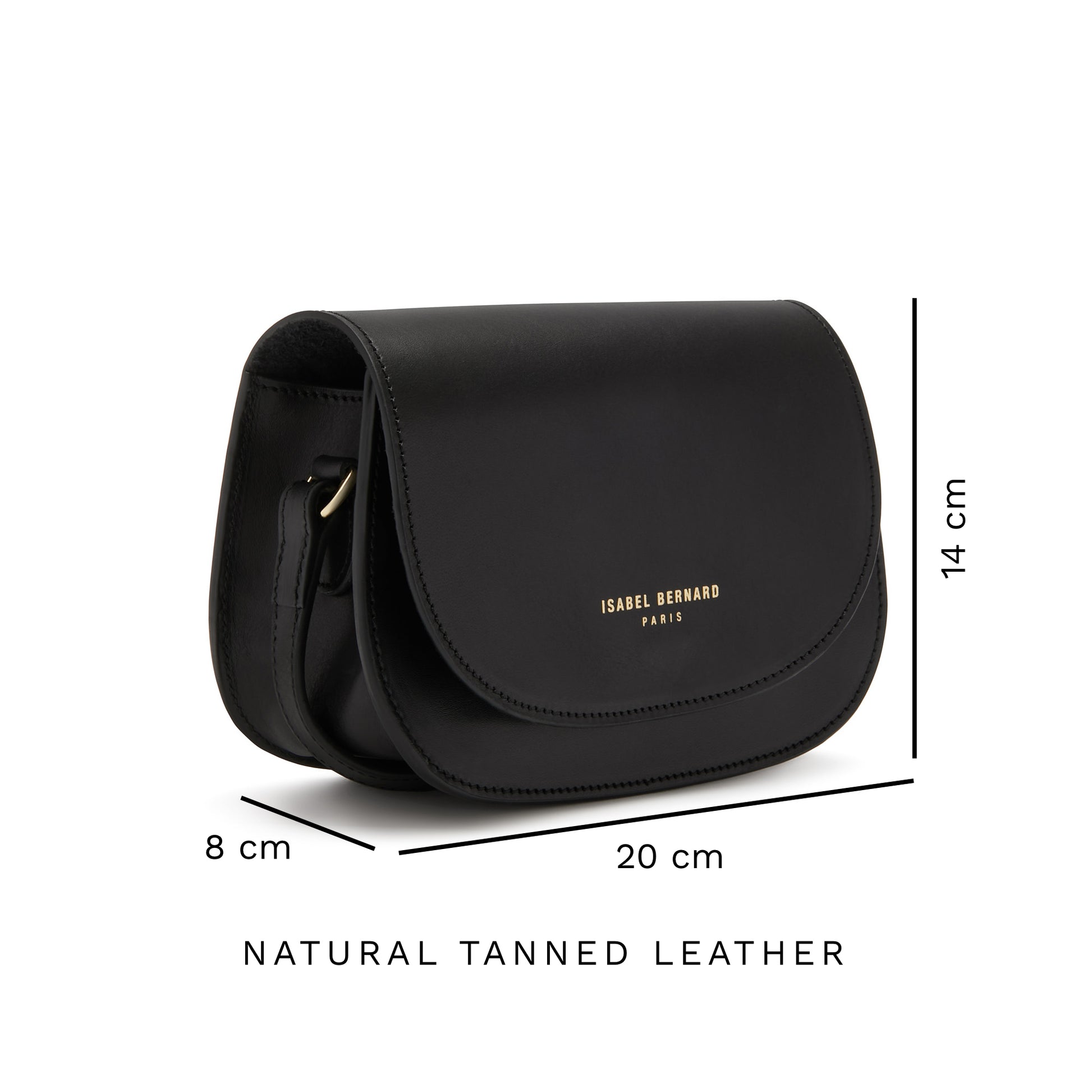 Isabel Bernard Montmartre Manon Black NatuurLeather Crossbody bag IB21110