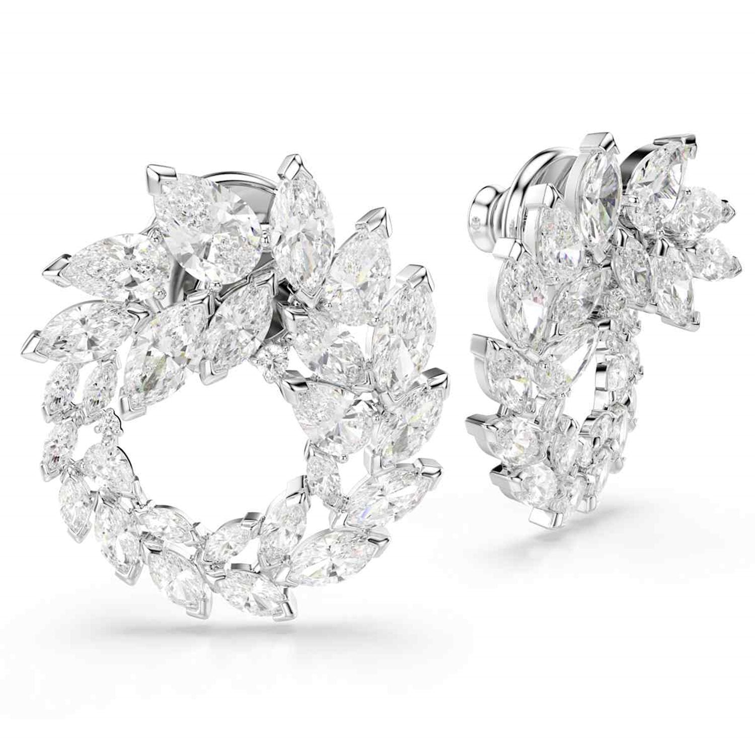 Swarovski Mesmera Glam Silver-Tone Hoop Earrings 5748008