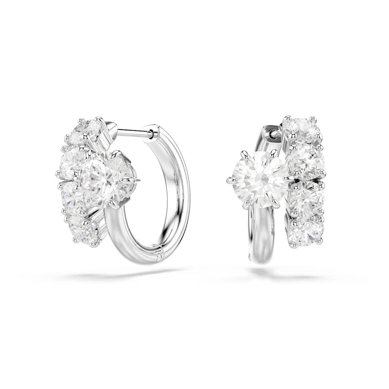 Swarovski Matrix Crash Silver-Tone Earrings 5753572-zoom-