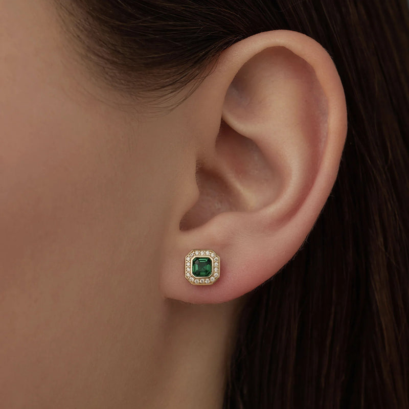 Beloro Jewels Monte Napoleone Sofia 9 carat gold Ear Studs BO360047-zoom-