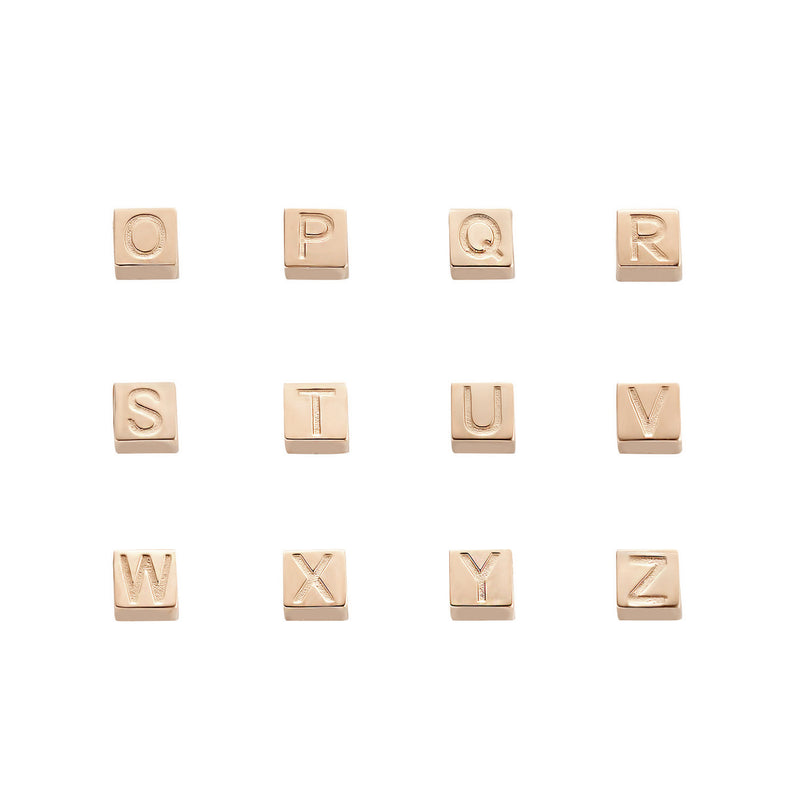 Isabel Bernard La Concorde Felie 14 Carat Rosegold cube Initial Charm IB350047-Z-zoom-
