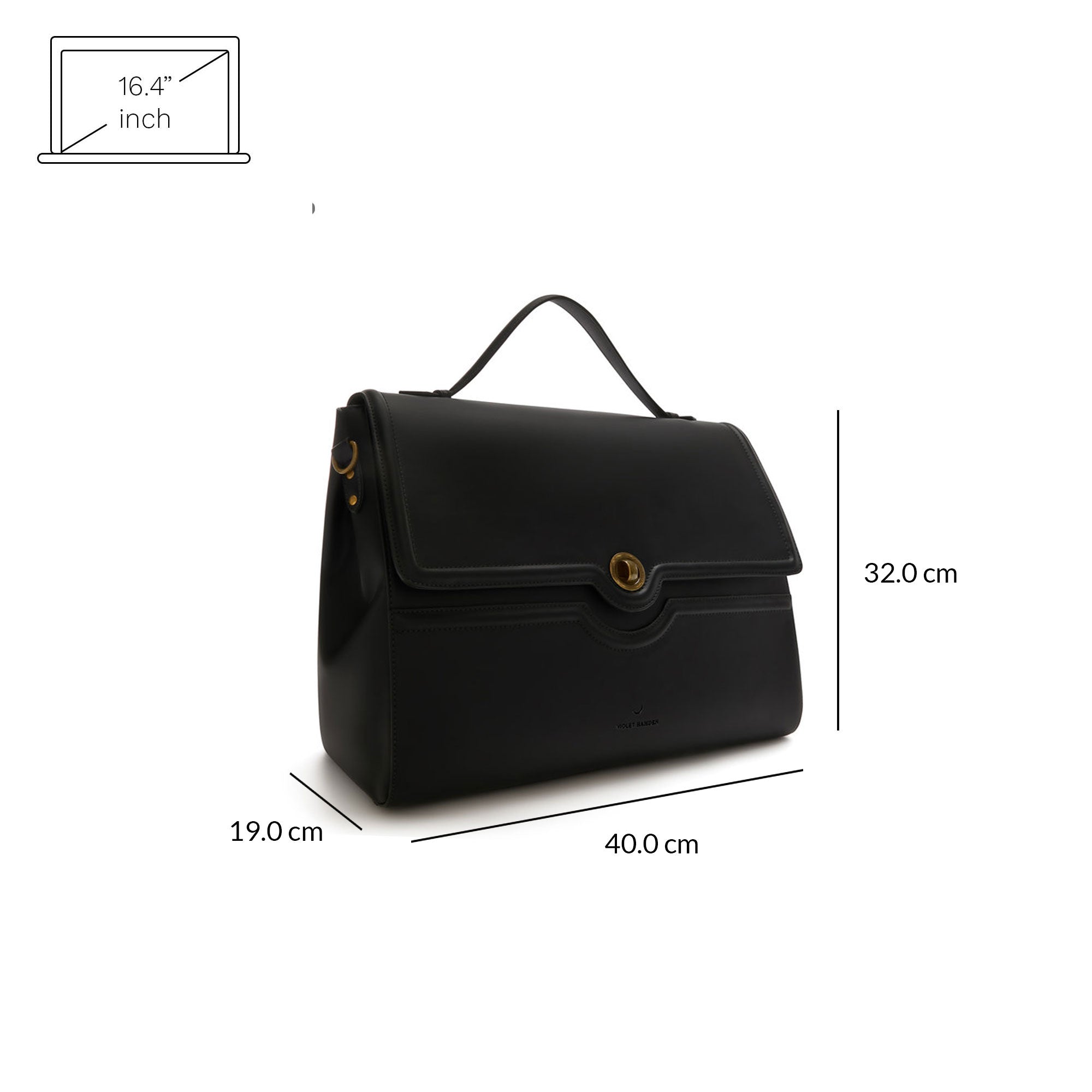 Violet Hamden Essential Bag Black Handbag VH21005