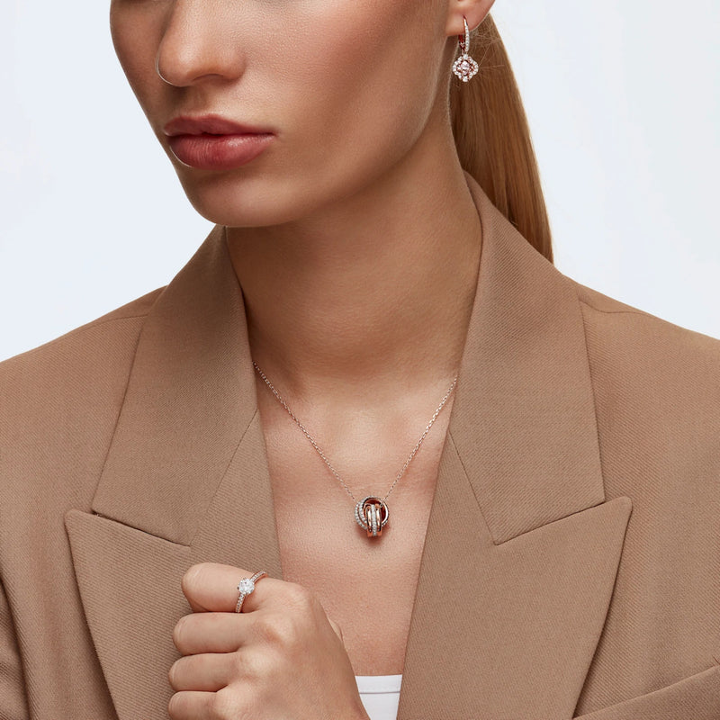 Swarovski Sparkling Rose gold Ear Stud 5516477-zoom-