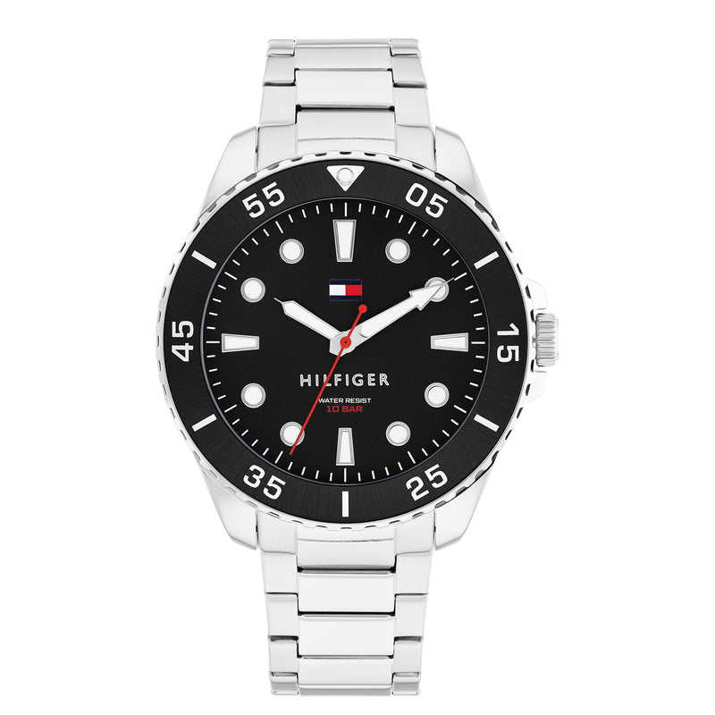 Tommy Hilfiger Oceanic Silver and Black Men's Watch TH1792203-zoom-