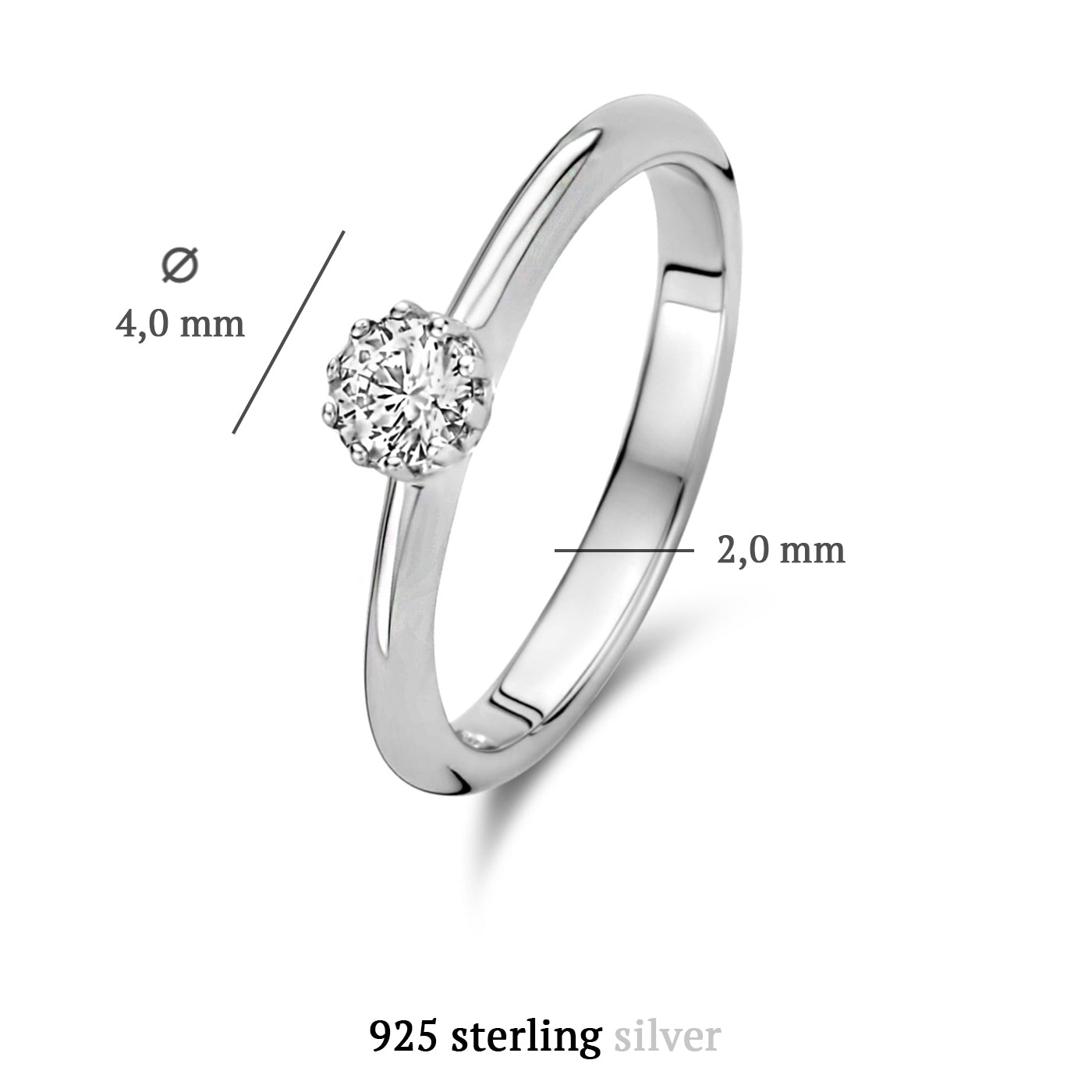 Parte Di Me Cento Luci Mila 925 Sterling Silver Ring PDM33013-60