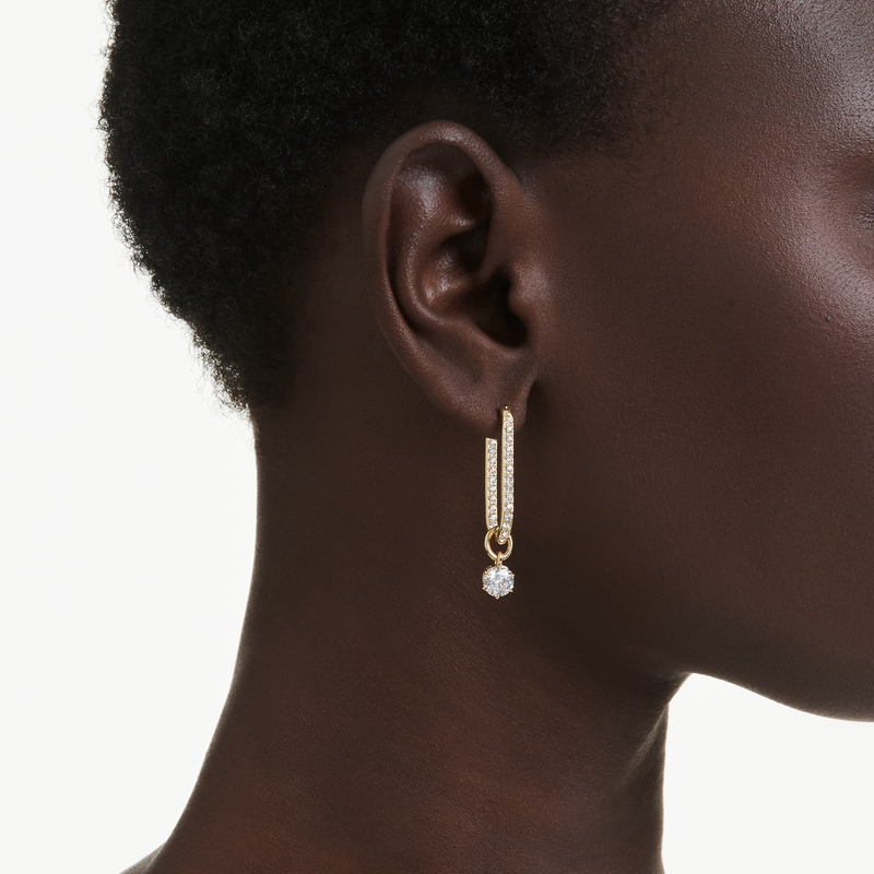 Swarovski Constella Gold Coloured Earrings 5728587-zoom-
