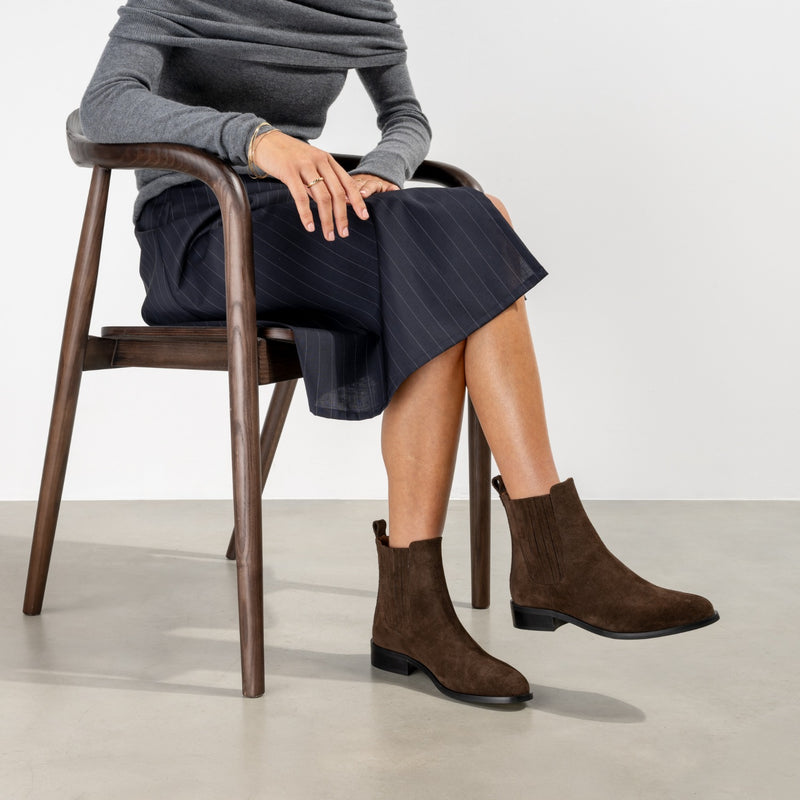 Isabel Bernard Vendôme Chey Brown Suede Leather Chelsea Boots IB53012-130-38-zoom-