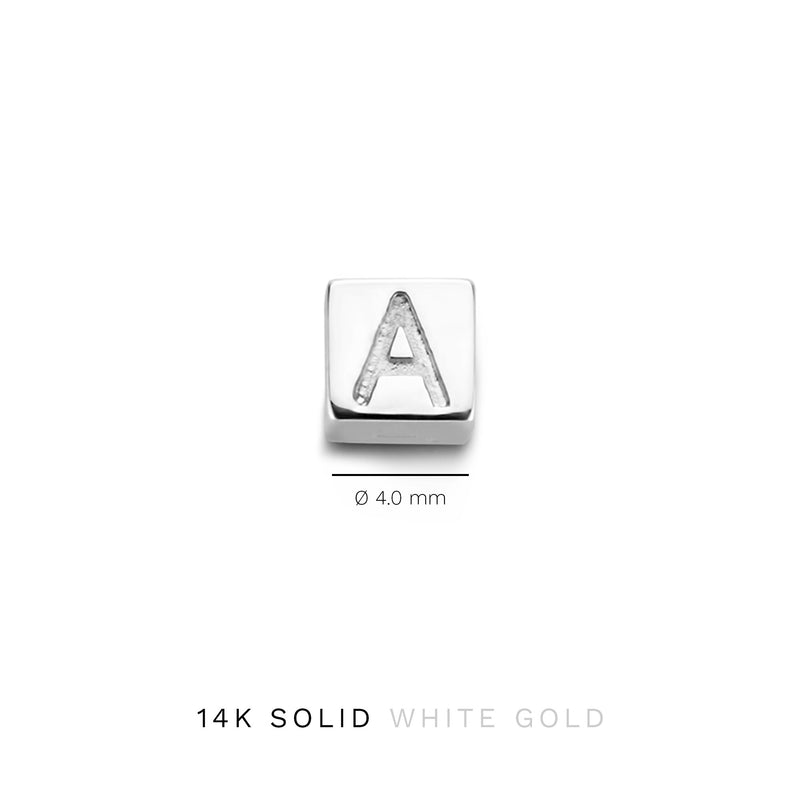 Isabel Bernard Saint Germain Felie 14 Carat Whitegold cube Charm IB350051-zoom-